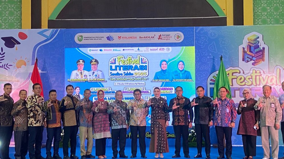 Festival Literasi Sumatera Selatan 2025, Ribuan Peserta Tonjolkan Budaya dan Kreativitas Siswa