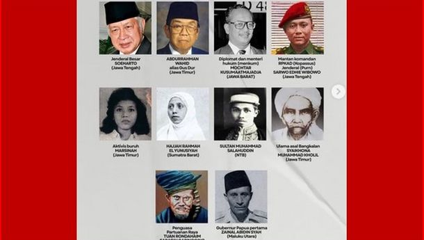 Presiden Prabowo Tetapkan 10 Pahlawan Nasional Baru 2025: Dari Gus Dur hingga Marsinah, Simbol Keberagaman Perjuangan Bangsa