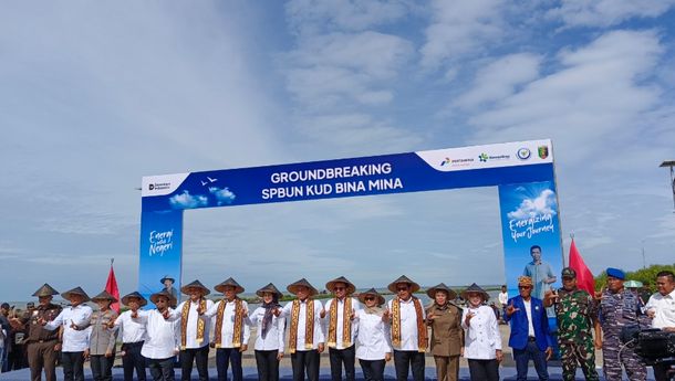 Pertamina Patra Niaga Bersama Kemenkop Groundbreaking SPBUN KUD Bina Mina Labuhan Maringgai