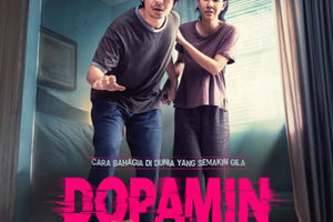 Angga Yunanda dan Shenina Cinnamon dalam film Dopamin yang tayang bioskop. 