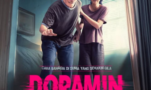 Angga Yunanda dan Shenina Cinnamon dalam film Dopamin yang tayang bioskop.