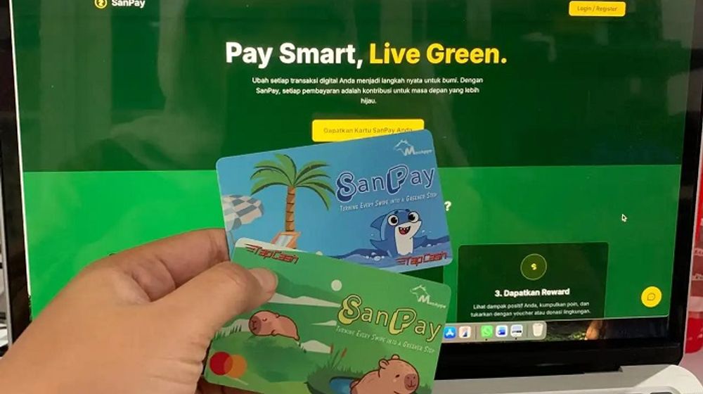 SanPay, kartu pembayaran yang bisa hitung jejak karbon.