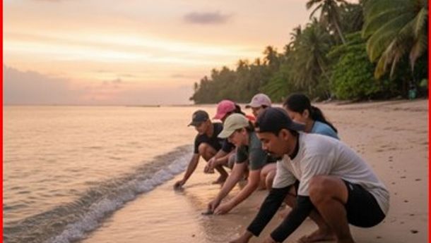 Beolejong Penyu Gelar Edukasi Konservasi: Satu Sarang Masih Dalam Tahap Penetasan