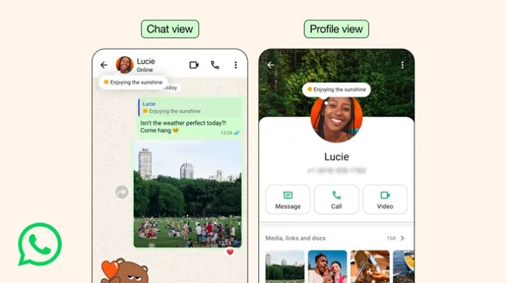 Fitur baru WhatsApp bernama About, yang mirip Instagram Notes.
