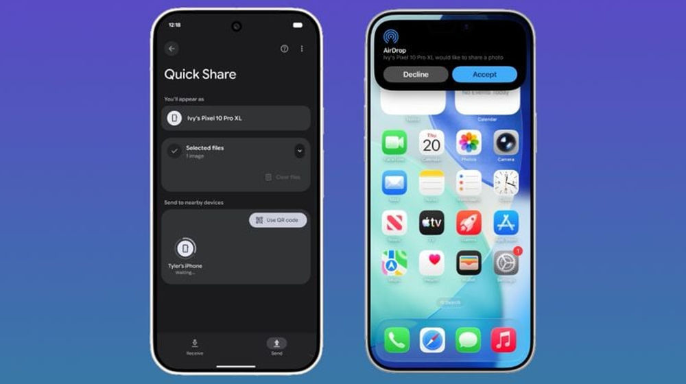 Android dan iPhone bisa kirim file lewat Quick Share.