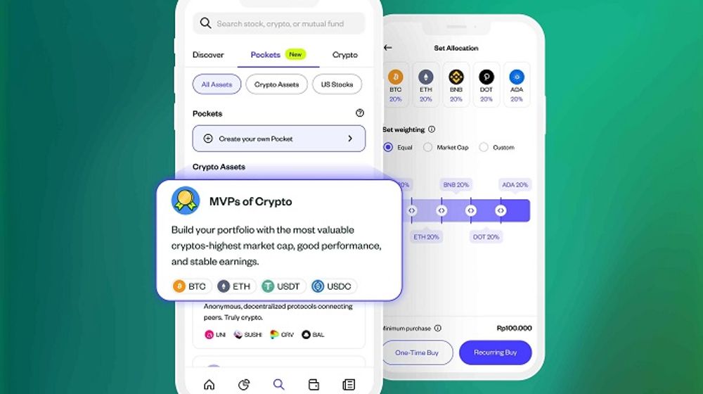 Aplikasi trading kripto Pluang.