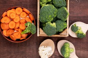 Ilustrasi sayuran yang mengandung flavonoid.