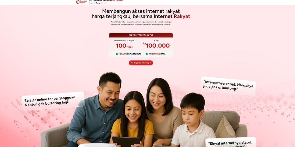Cara Daftar Internet Rakyat WIFI Paket 5G Rp100,000 Unlimited, Jangan Ketinggalan!