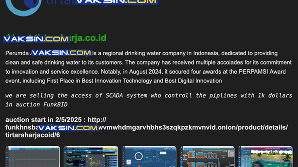 Funksec menawarkan akses SCADA pipa air minum dalam FunkBID.