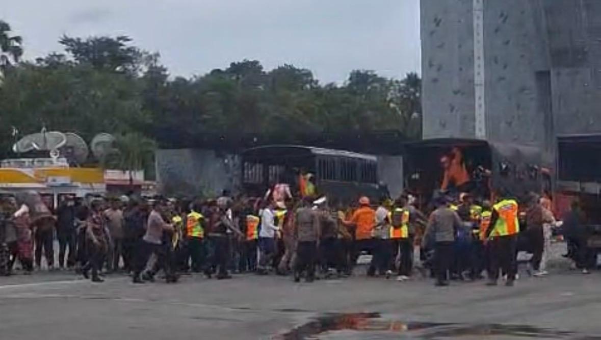 Simulasi Kesiapsiagaan yang digelar Polda Kaltim pada Sabtu, 6 Desember 2025