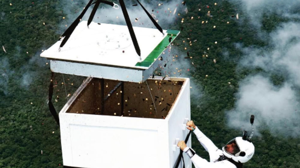 Luigi Cani tebar 100 juta benih di kawasan hutan Amazon, Brasil.