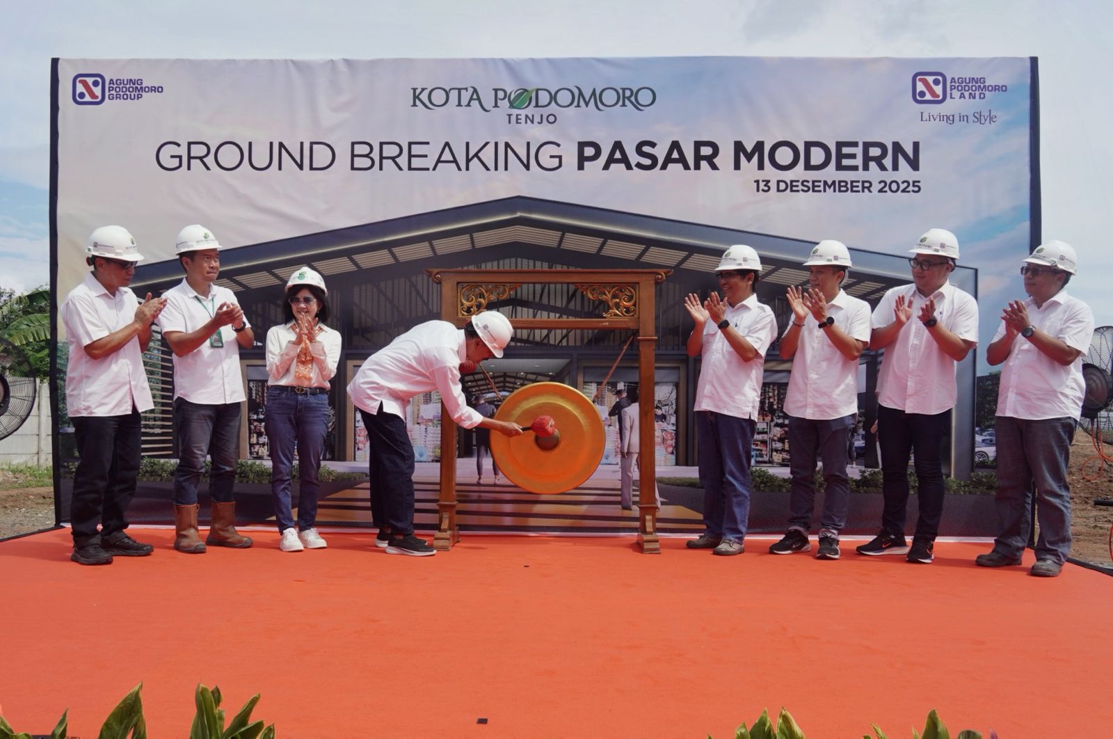 Kota Podomoro Tenjo Resmikan Groundbreaking Pasar Modern Dukung Kenyamanan Penghuni dan UMKM 