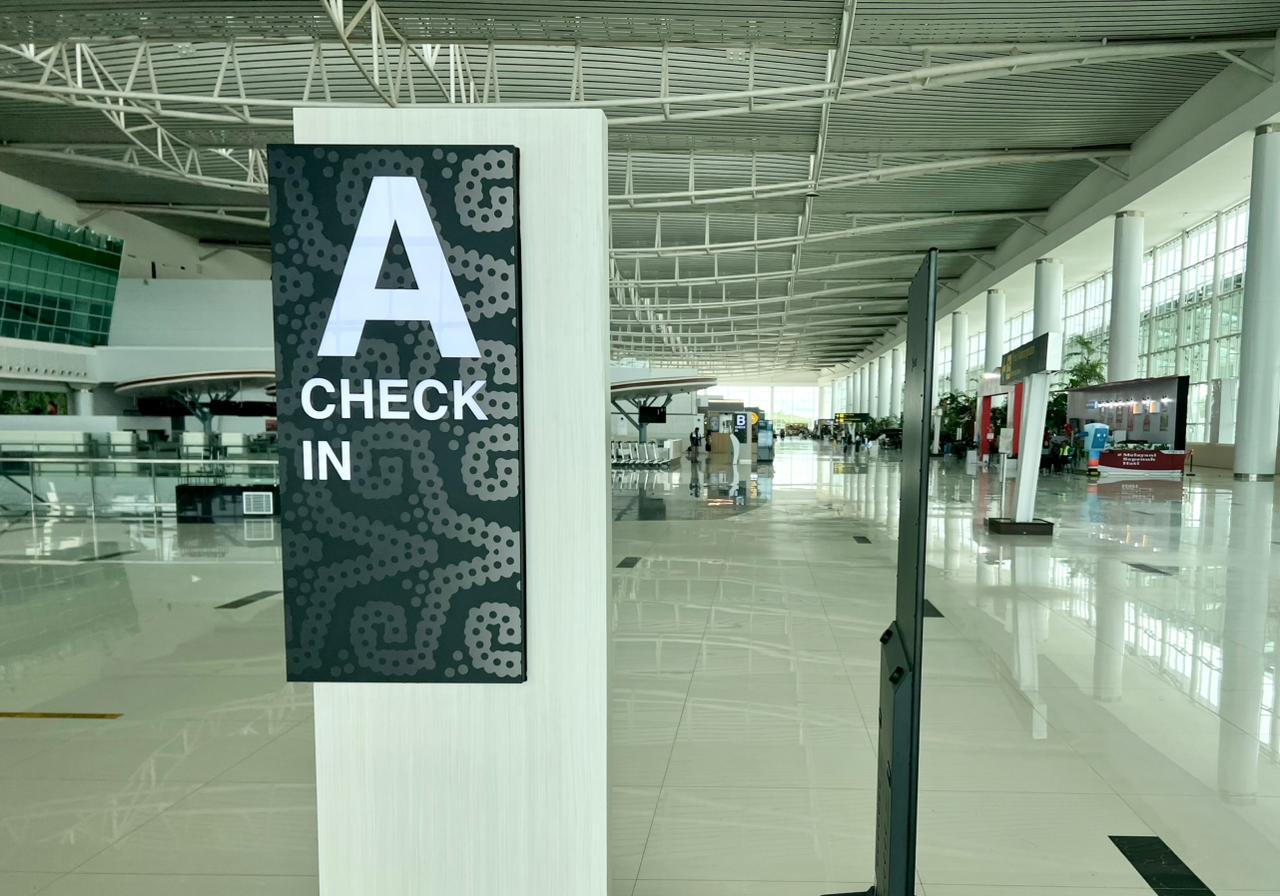Area Check-in Timur Bandara Sepinggan Kembali Beroperasi