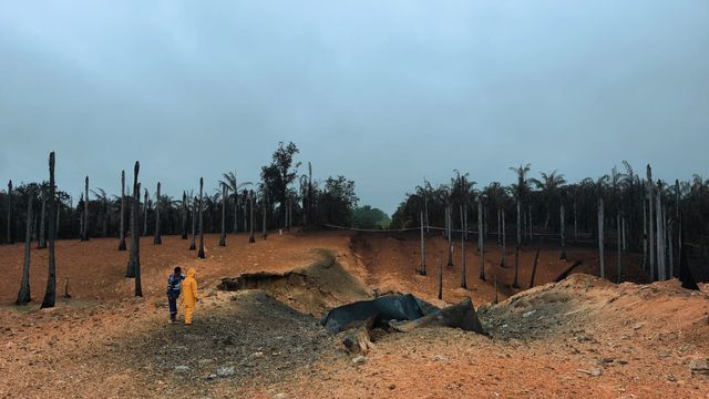 Kebocoran pipa gas di Indragiri Hilir, Riau