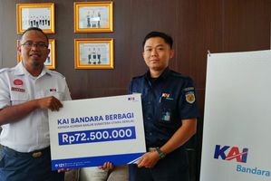 PT Railink sebagai operator KAI Bandara di Sumut menyalurkan bantuan kemanusiaan untuk karyawannya