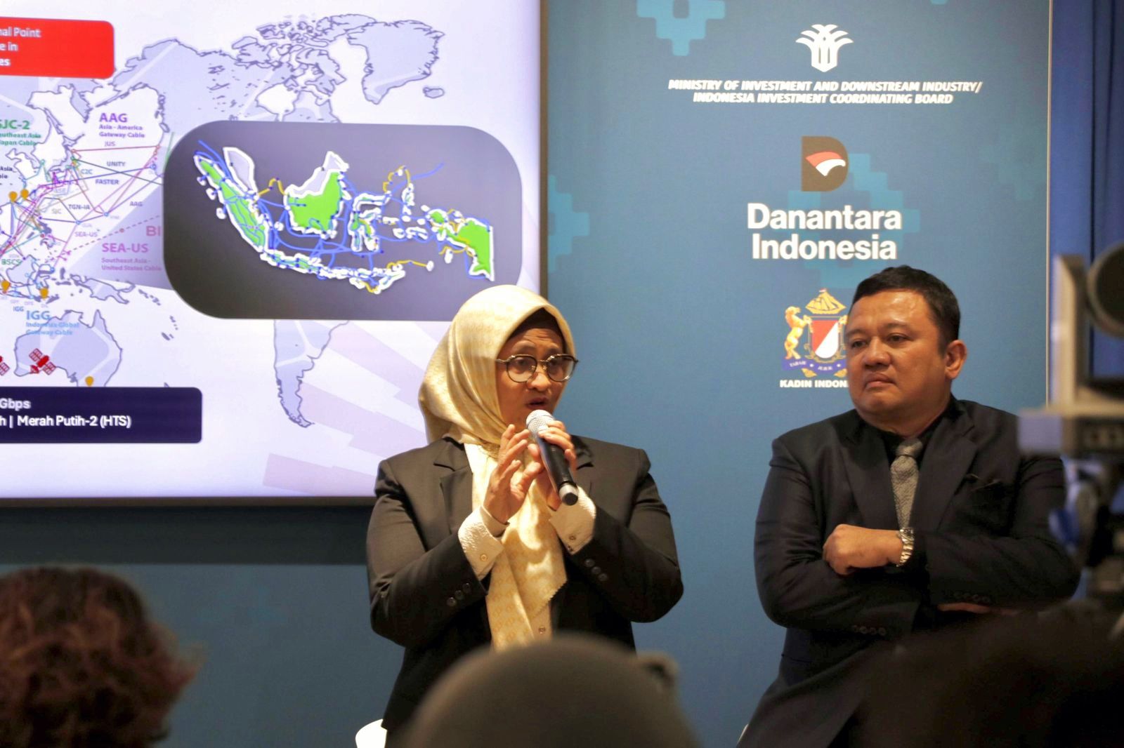 Direktur Utama Telkom Dian Siswarini berpartisipasi dalam sesi Indonesia Pavilion pada WEF Annual Meeting 2026 di Davos