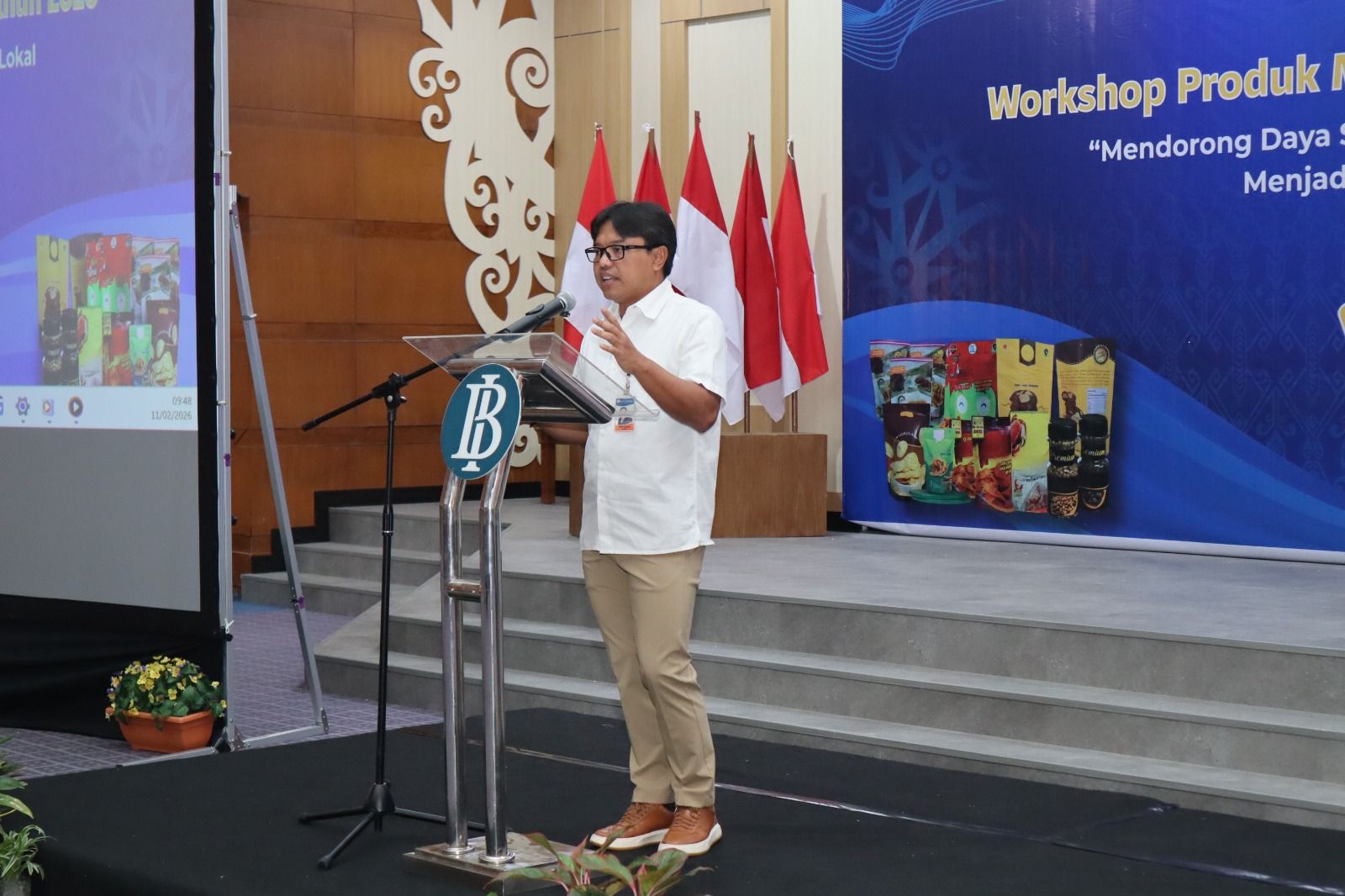 Kepala Perwakilan Bank Indonesia Balikpapan menjelaskan penguatan daya saing produk wastra lokal sebagai langkah strategis meningkatkan nilai tambah sekaligus memperluas akses pasar berbasis budaya daerah