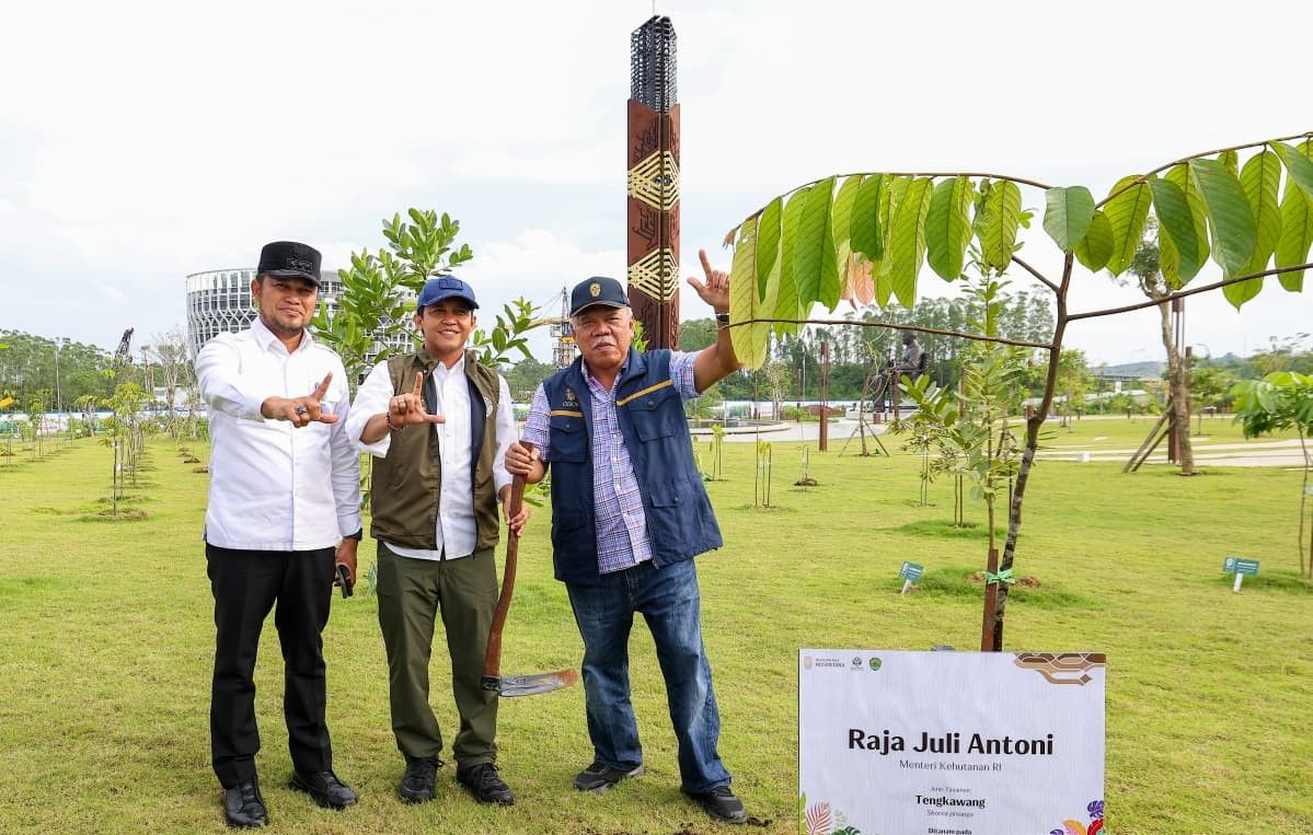 Menteri Kehutanan Tanam Pohon di IKN 