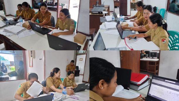 DISARPUS Sikka Tertibkan Arsip di Dinas Kominfo Sikka