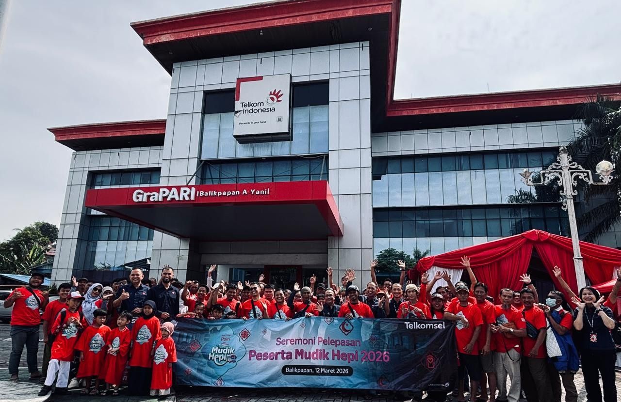 Mudik Hepi 2026: Telkomsel Berangkatkan 200 Warga dari Balikpapan