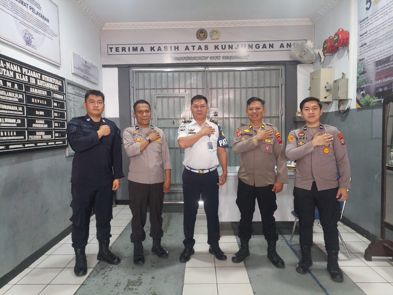 Rutan Kotamobagu menerima kunjungan Polres Kota Kotamobagu. 