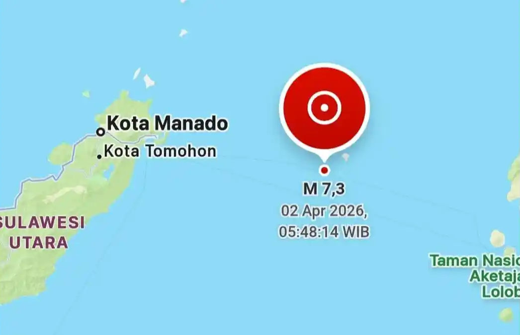 Gempa bumi mengguncang Sulawesi Utara.