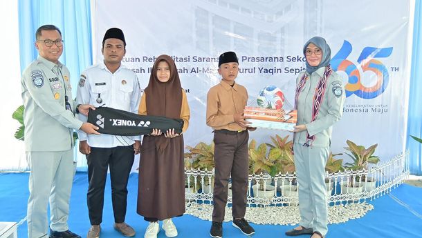 Jasa Raharja Hadirkan Bantuan Rehabilitasi Fasilitas Pendidikan di NTB