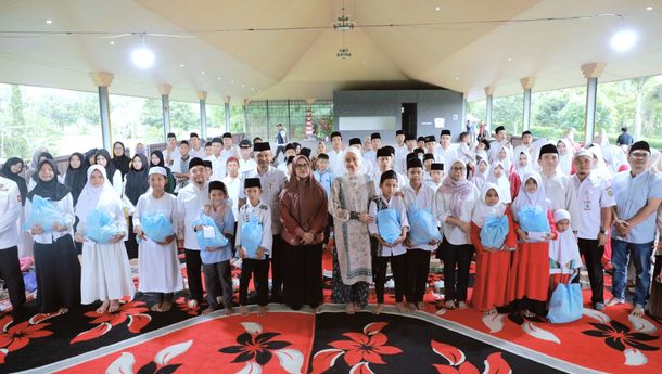 Wagub Jihan Buka Puasa Bersama Anak Panti di Agropark