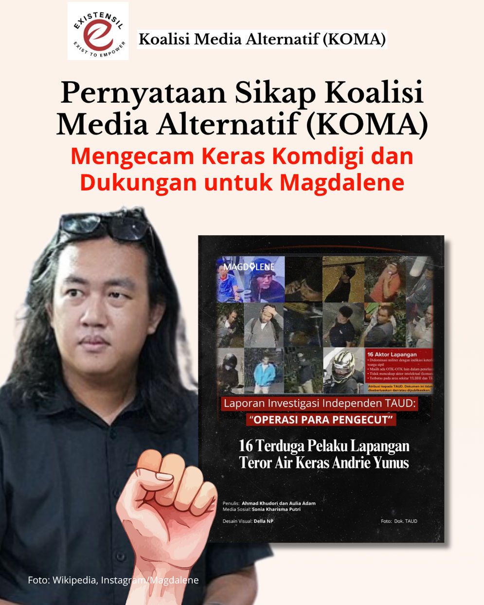 Koalisi Media Alternatif : Kecam Keras Komdigi dan Dukung Magdalene