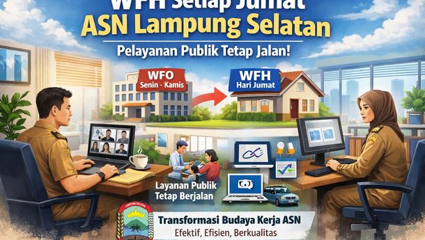 ASN Lamsel WFH Setiap Jumat, Layanan Publik Tetap Normal