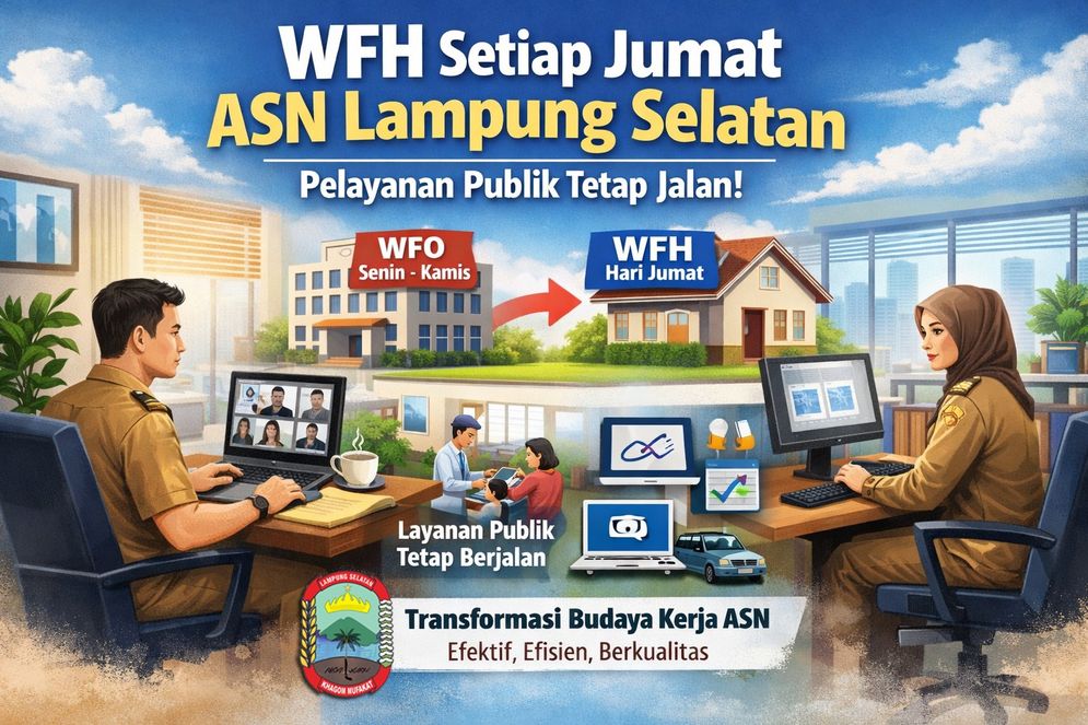 ASN Lamsel WFH Setiap Jumat, Layanan Publik Tetap Normal.jpeg