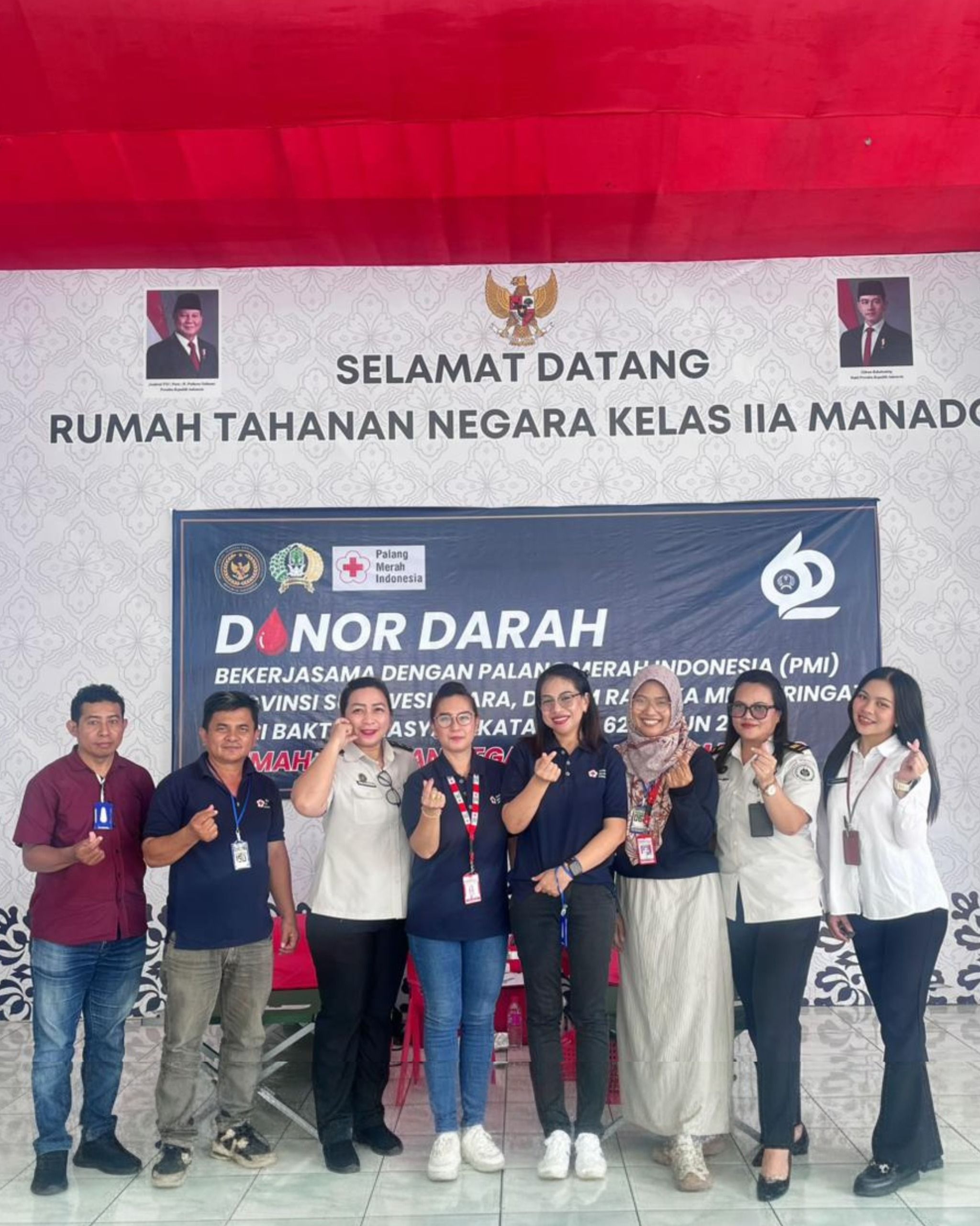 Aksi donor darah Rutan Manado.