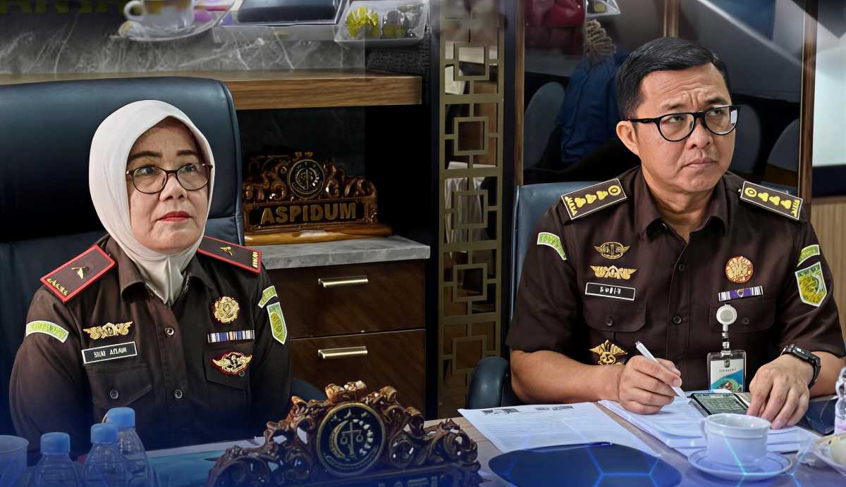 Wakil Kepala Kejaksaan Tinggi Kalimantan Timur Nur Asiah, S.H., M.Hum. didampingi Asisten Tindak Pidana Umum Didik Adyotomo, S.H., M.H. (Foto: Kejati Kaltim)