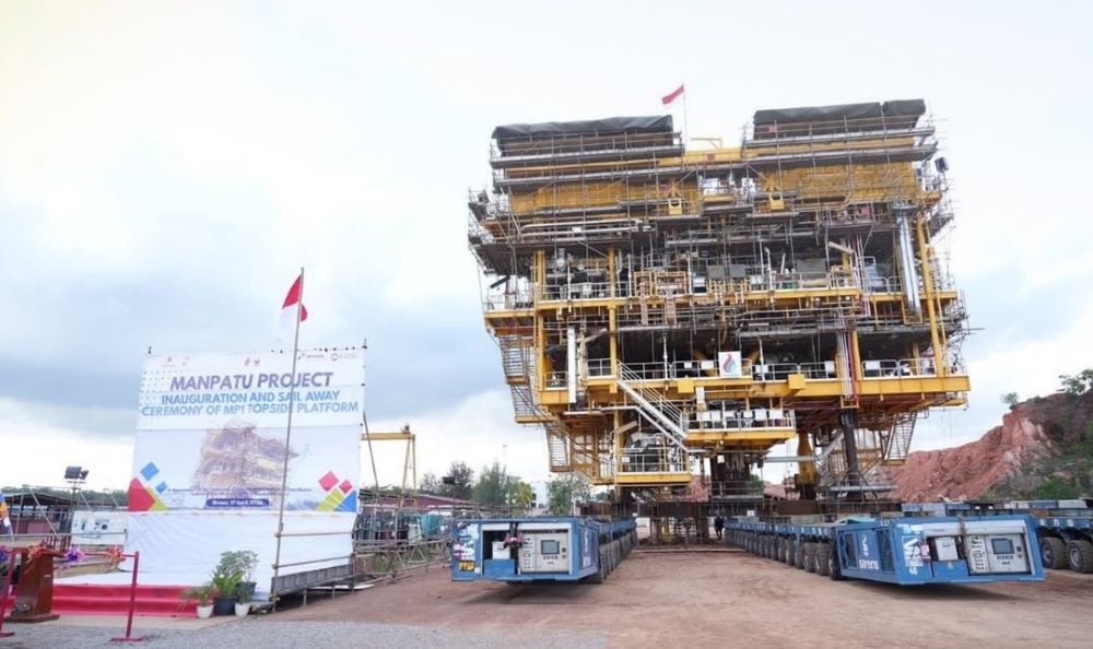 Proyek Manpatu mendukung kegiatan pengeboran 35 kilometer lepas pantai Balikpapan. (Foto: Adpimprov/Alman) 
