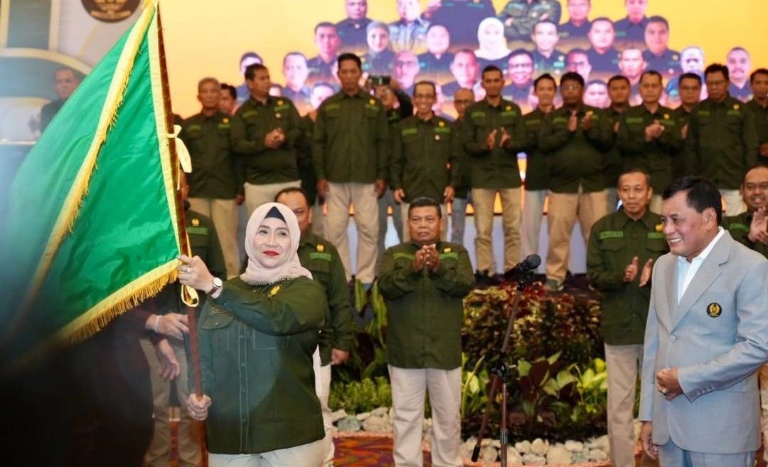 Pelantikan Wahyu Hernaningsih sebagai Ketua Pelti Kaltim 2026. (Sumber: Adpimprov)