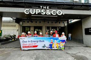 PGN Area Medan melakukan gas in di The Cups & Co, Kota Medan