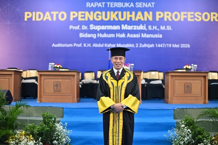 Suparman Marzuki Jadi Guru Besar Ilmu Hukum HAM