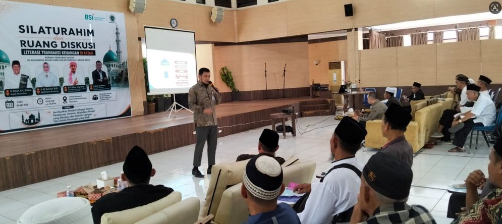 Silaturahim dan Ruang Diskusi Literasi Transaksi Keuangan Syariah” yang digelar Majelis Ulama Indonesia (MUI) Kabupaten Muara Enim bersama Bank Syariah Indonesia (BSI) Cabang Muara Enim, Rabu (20/5/2026)