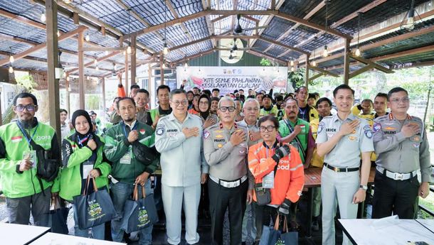 Jasa Raharja Bekali  Komunitas Ojol dengan Edukasi Keselamatan dan PPGD