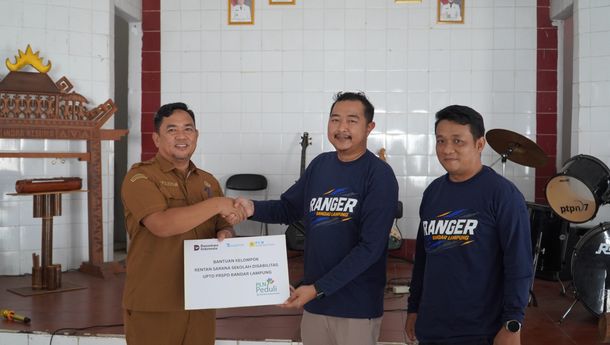 PLN NP UP Bandar Lampung Salurkan Bantuan Sarana Sekolah Disabilitas UPTD PRSPD