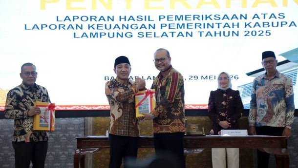 Lampung Selatan Raih Opini WTP ke-10 Berturut-turut dari BPK
