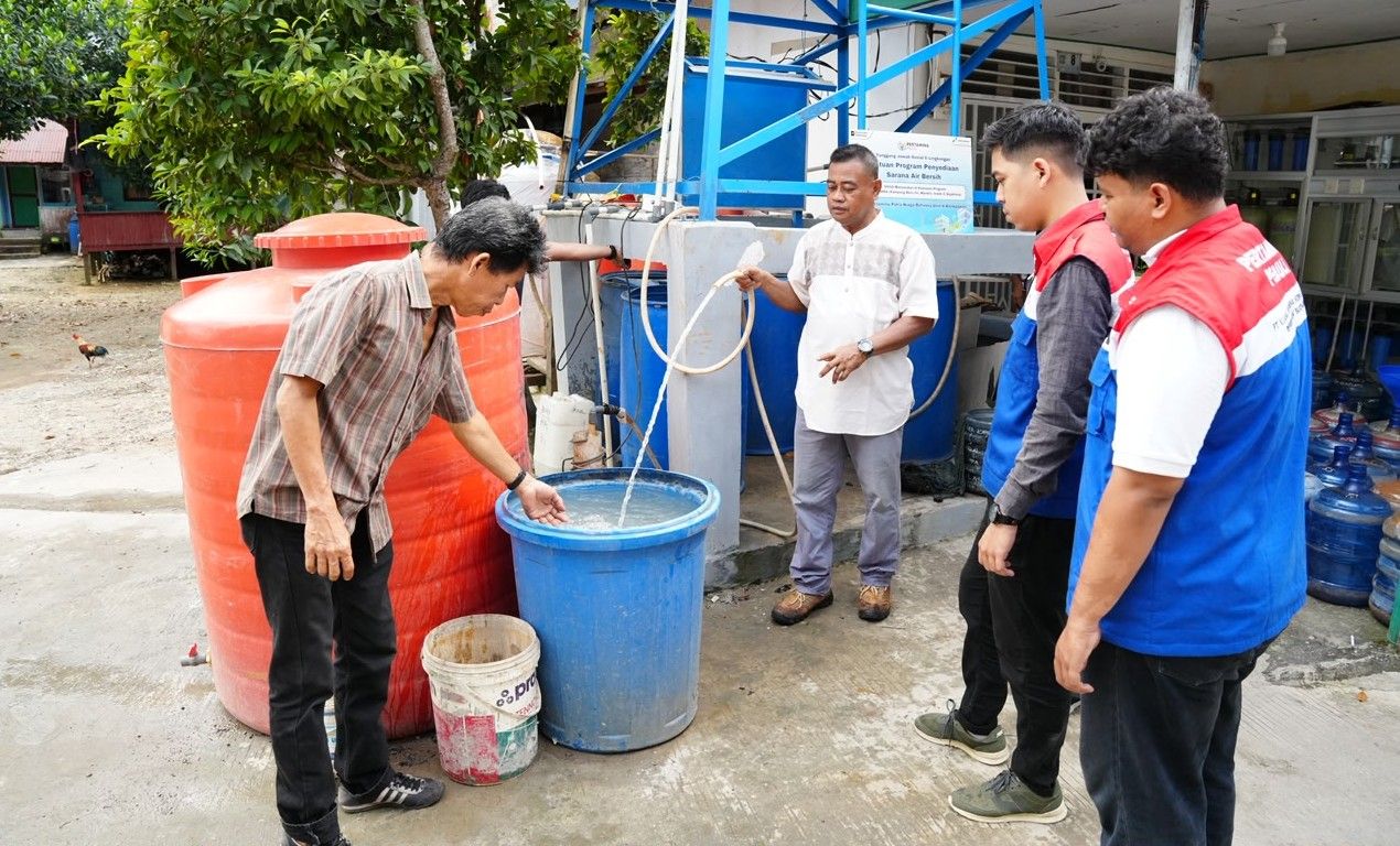 Pertamina Bangun Sumur Bor, 287 KK Baru Ilir Kini Nikmati Air Bersih