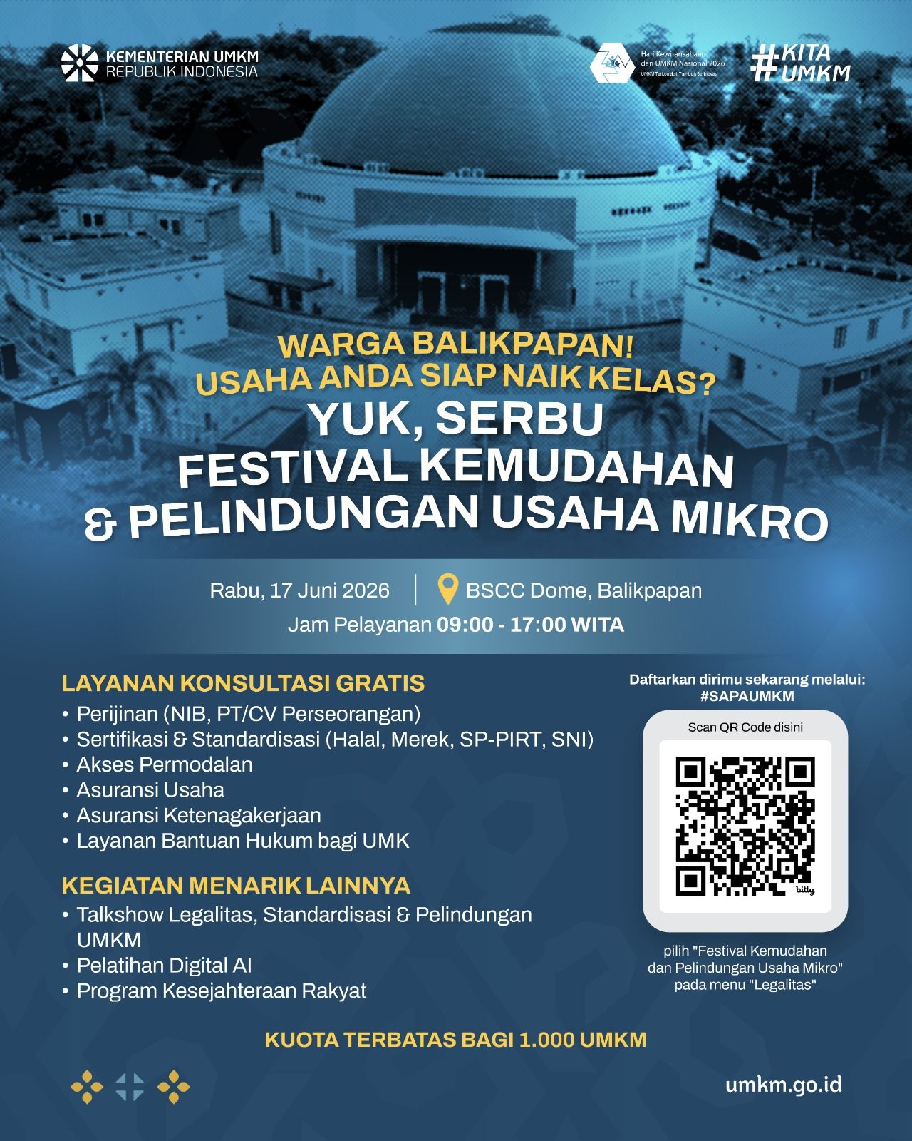 Besok, UMKM Balikpapan Bisa Urus NIB hingga Sertifikasi Halal Gratis
