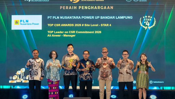 PLN NP UP Bandar Lampung Raih Dua Penghargaan TOP CSR Awards 2026
