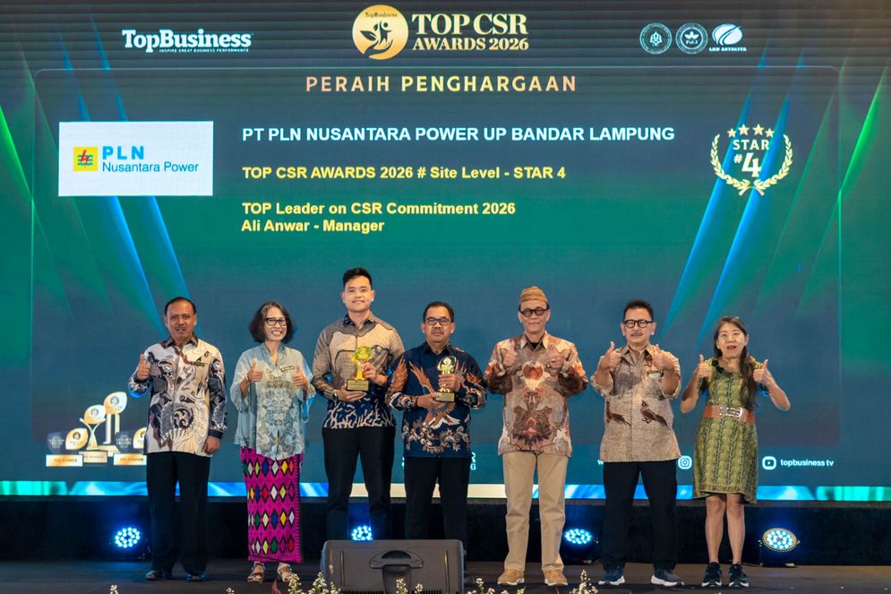 PLN Nusantara Power UP Bandar Lampung Raih Dua Penghargaan TOP CSR Awards 2026