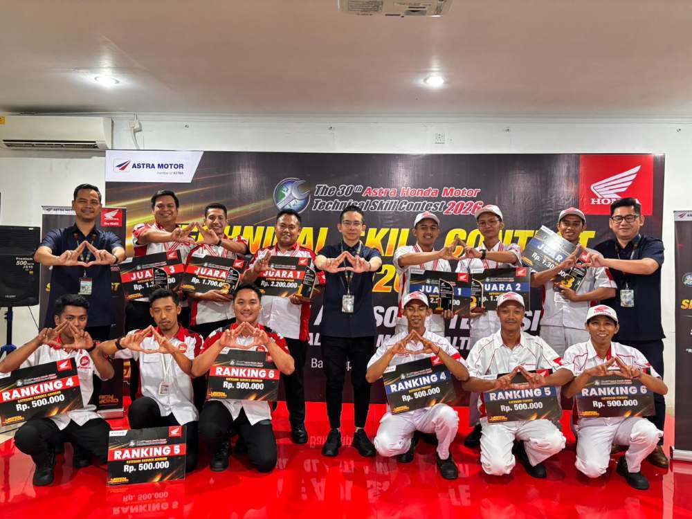 Para juara Technical Skill Contest Regional Astra Motor Kaltim 1 tahun 2026.