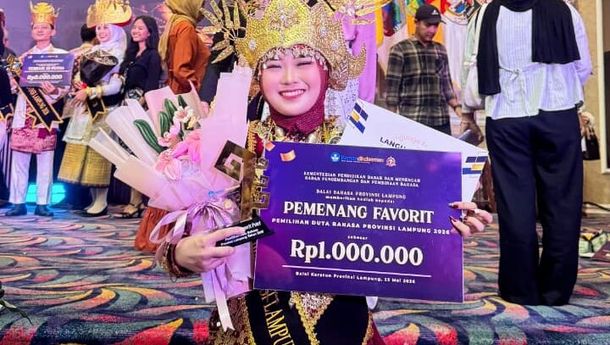 Mahasiswa FEBI UIN Raden Intan Raih Duta Bahasa Favorit Lampung 2026