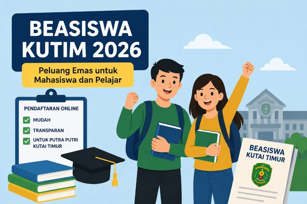 Beasiswa Kutim 2026 sudah dibuka. Cek syarat dan cara daftarnya.