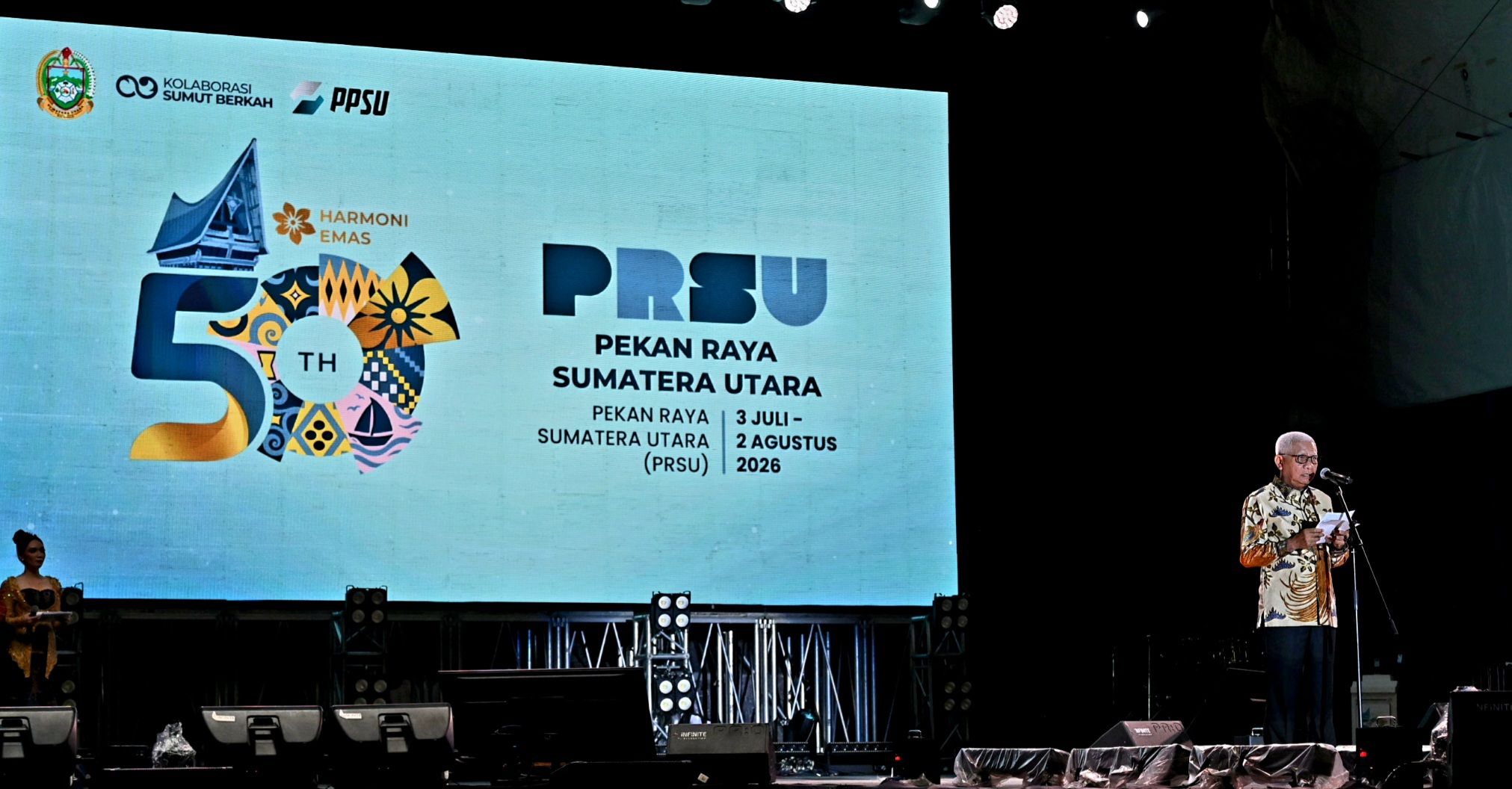 
Wakil Gubernur Sumut Surya membuka secara resmi PRSU ke-50 di Medan