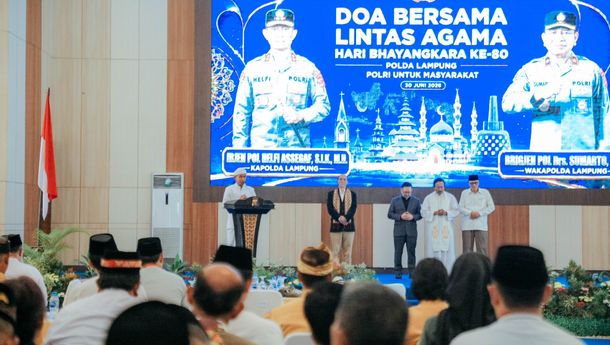 Wagub Jihan Hadiri Doa Lintas Agama Peringati Hari Bhayangkara ke-80